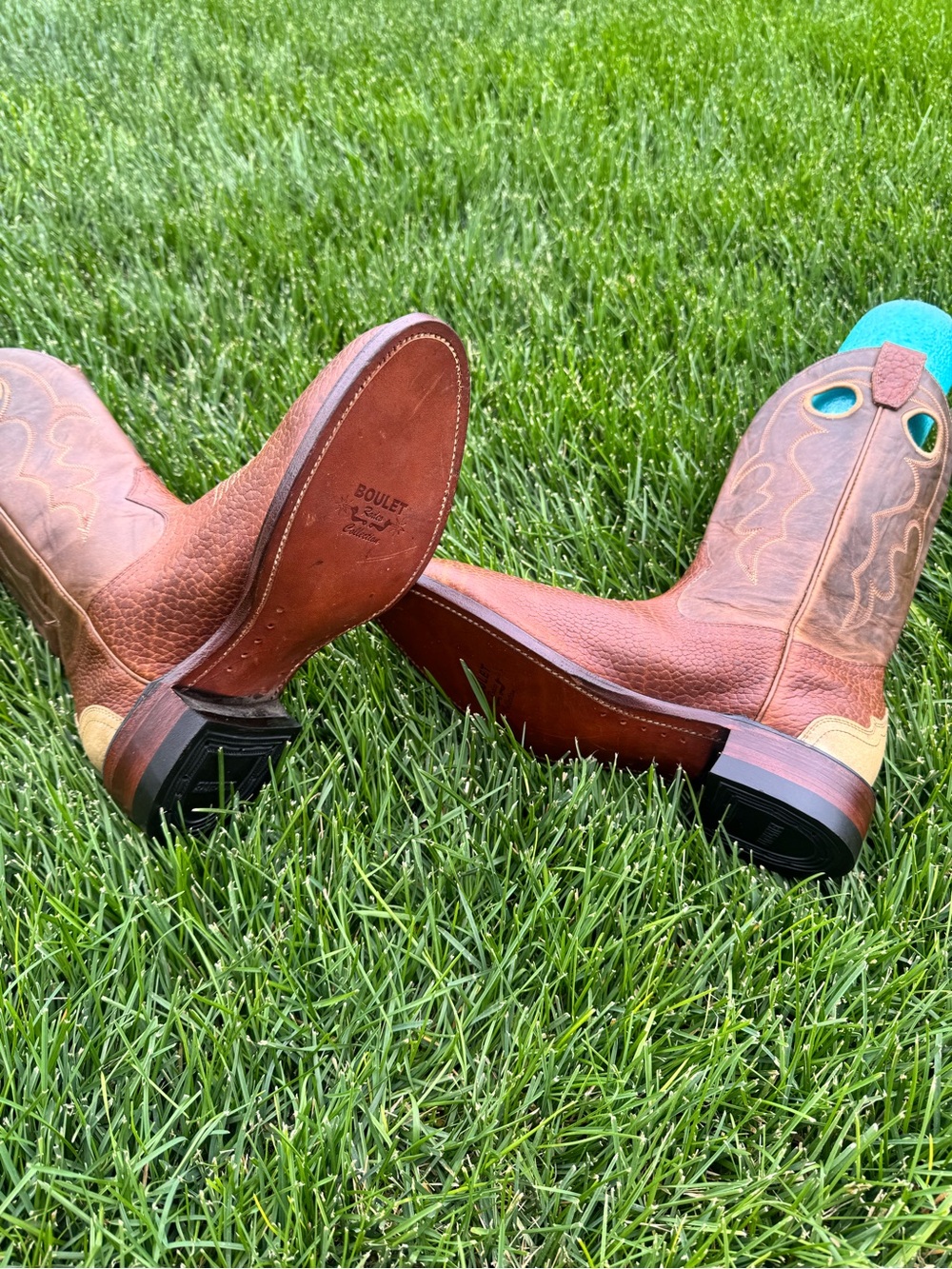 Boulet Rodeo Collection Women’s 7.5 C Leather Cowboy Boots - Picture 5 of 14